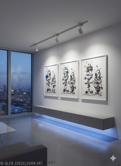 Interior_Examples Triptych Title: Robotica: Siblings of Tomorrow